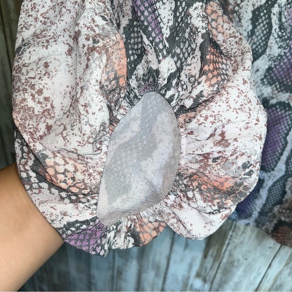 Bibi Snake Skin Combo Blouse - Picture 3 of 5